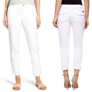 NORDSTROM Sanctuary Crop Straight Leg White Pants